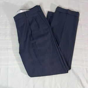 Brooks Brothers Tailored Preppy Madison Wool Dress Pants Men's 40x30 Navy Blue